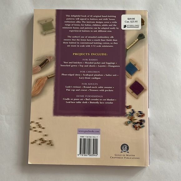 NWT Mini Knits for the 1/12” Scale Dolls’ House 2005 Linda Spratley BOOK - Picture 3 of 17